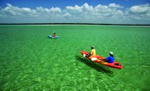 Kayaking on the ocean at Funzi Keys, Funzi Island, Kenya