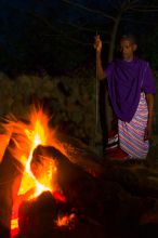 A bonfire in the evening at KIA Lodge, Arusha, Tanzania