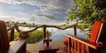 View from Room at Lagoon Camp, Linyati Wetlands, Botswana