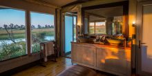 Bedroom view, Little Vumbura, Okavango Delta, Botswana © Dana Allen
