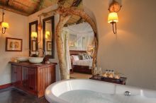 The bathroom in a guest suite at Leopard Hills Safari Lodge, Sabi Sands Game Reserve, South Africa