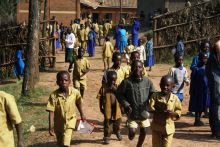 The local school at Virunga Lodge, Volcanoes National Park, Uganda