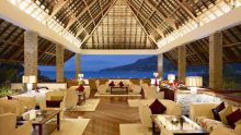 Open-air lounge at Le Meridien Fishermans Cove, Mahe, Seychelles
