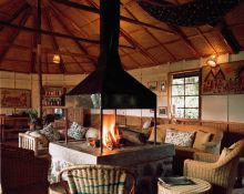 Lounge at Mount Gahinga Lodge, Mgahinga National Park, Uganda