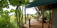 Private deck for relaxation at Stanleys Camp, Okavango Delta, Botswana