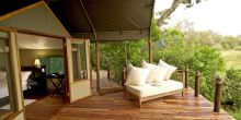 Private deck at Stanleys Camp, Okavango Delta, Botswana