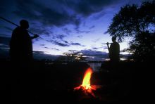 Maasai askaris at Selous Impala Camp, Selous National Park, Tanzania