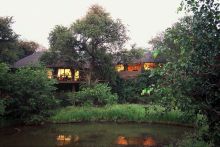 General view of Mashatu Main Camp, Mashatu Game Reserve, Botswana