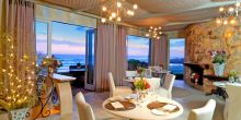 The elegant dining room with striking views at Pezula Resort and Spa, Knysna, South Africa