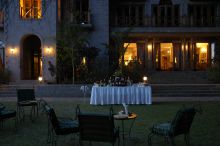 Outdoor dining at Serena Mountain Village, Arusha, Tanzania