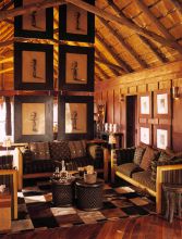 Lounge at Nxabega Okavango Safari Camp, Okavango Delta, Botswana