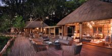 Deck at Nxabega Okavango Safari Camp, Okavango Delta, Botswana