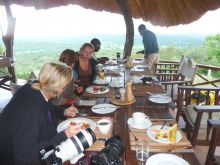 Dining at Mihingo Lodge, Lake Mburo National Park, Uganda (Mango Staff photo)