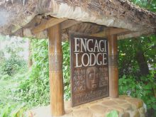 Entryway sign at Engagi Lodge, Bwindi Impenetrable Forest, Uganda (Mango Staff photo)