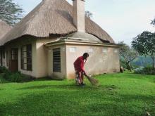 The friendly staff caring for the grounds at Ndali Lodge, Kibale Forest National Park, Uganda (Mango Staff photo)