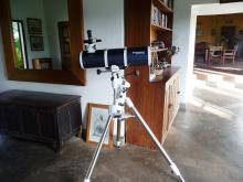 Telescope for star gazing at Ndali Lodge, Kibale Forest National Park, Uganda (Mango Staff photo)