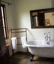 Bathroom at Ndali Lodge, Kibale Forest National Park, Uganda (Mango Staff photo)