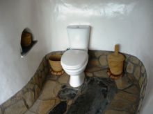 Bathroom at Virunga Lodge, Volcanoes National Park, Uganda (Mango Staff photo)
