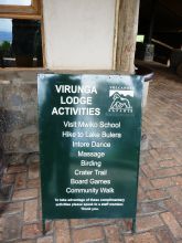 Activites available at Virunga Lodge, Volcanoes National Park, Uganda (Mango Staff photo)