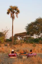 Relaxing in the bush in style at Katuma Bush Camp, Katavi National Park, Tanzania