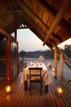 Rhino Post Safari Lodge - Private Deck Dining