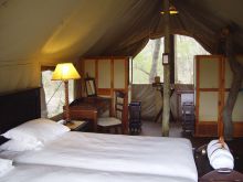 Rhino Walking Safaris- Beds in Tent Room