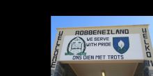 The iconic sign at Robben Island, Cape Town, South Africa