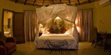Rondavel bedroom at Elephant Plains Game Lodge, Sabi Sands Game Reserve, South Africa