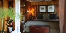 Bedroom interior at Impalila Island Lodge, Caprivi Strip, Namibia