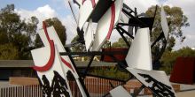 A sculpture outside of The Apartheid Museum, Johannesburg, South Africa