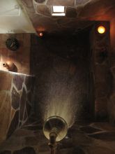 Shower at Volcanoes Bwindi Lodge, Bwindi Impenetrable Forest, Uganda