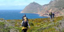 Hikers traverse the trails at Table Mountain, Cape Town, South Africa