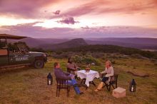 Sundowners at Shamwari Bayethe Tented Lodge, Shamwari Game Reserve, South Africa