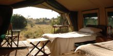 The tent interiors at Serengeti Safari Camp - Central, Serengeti National Park, Tanzania