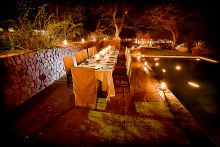 Thornybush Game Reserve Pool Dinner