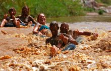 Tubing the river at Ol Malo, Laikipia, Kenya