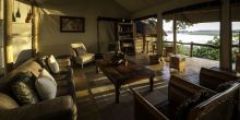 Lounge at Tubu Tree Camp, Okavango Delta, Botswana (Dana Allen)