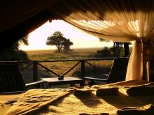 The view from tent at Katuma Bush Camp, Katavi National Park, Tanzania