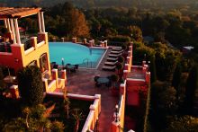 The exterior looking down onto the pool at The Westcliff, Johannesburg, South Africa
